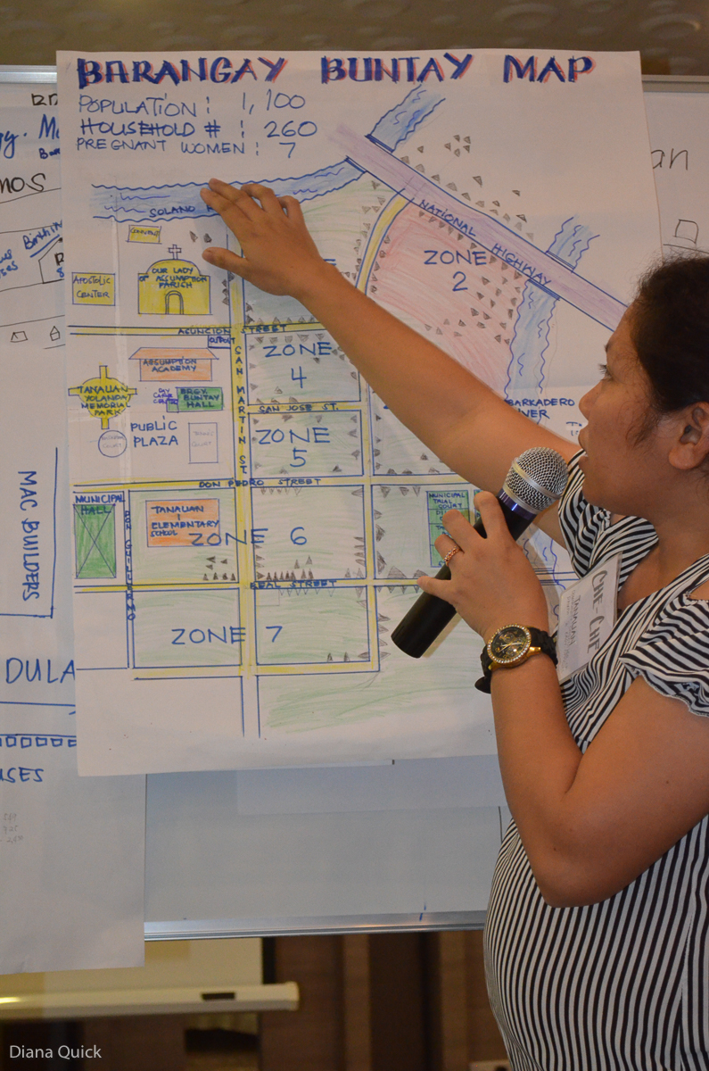 Community mapping illustrates existing capacities and gaps in barangays, as they relate to ...