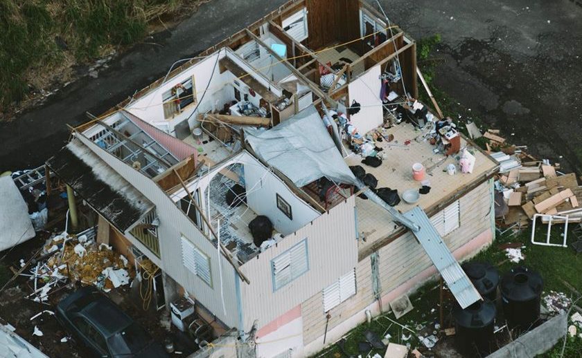 A roofless home in Naranijito, Puerto Rico, shows the aftereffects and raw power of the storm. After Hurricane Maria, many homes, businesses and government buildings suffered major damages due to strong winds and heavy rain. (Eliud Echevarria, FEMA)