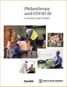 Philanthropy and COVID-19 in the First Half of 2020 report cover.