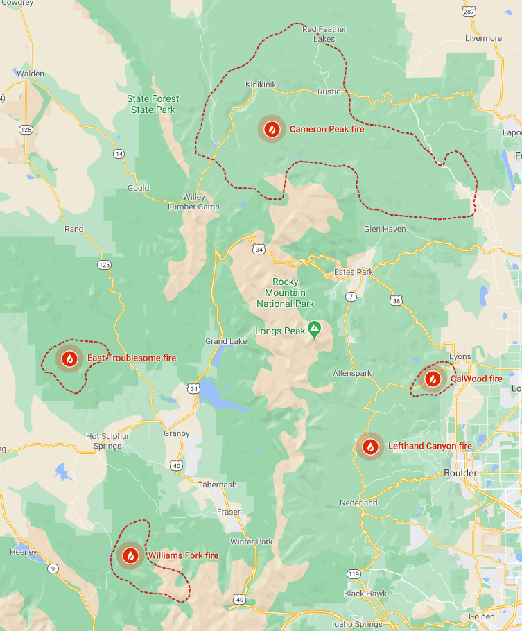 Current Fire Bans In Colorado Map Map of world