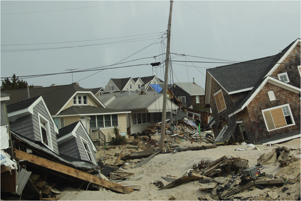 Sandy-damaged houses in Mantoloking, NJ. Photo credit: Council of New Jersey Grantmakers